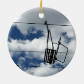 Ski Lift en Sky Keramisch Ornament (Achterkant)