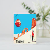 Ski lift in Tignes, Frankrijk Briefkaart (Staand voorkant)