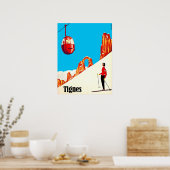 Ski lift in Tignes, Frankrijk Poster (Keuken)