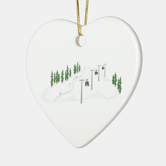 Ski Lift Keramisch Ornament (Links)