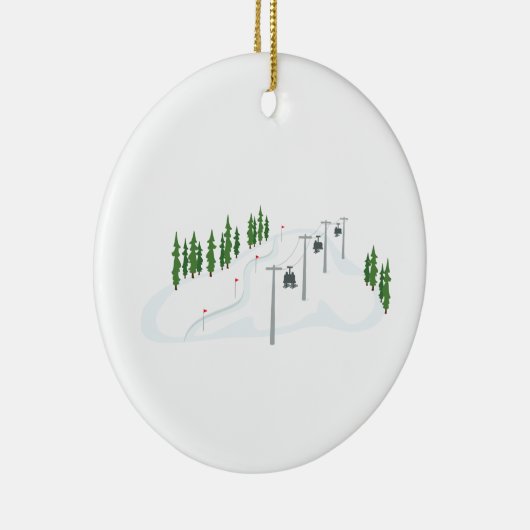 Ski Lift Keramisch Ornament (Rechts)