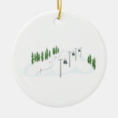 Ski Lift Keramisch Ornament (Voorkant)