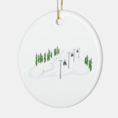 Ski Lift Keramisch Ornament (Links)