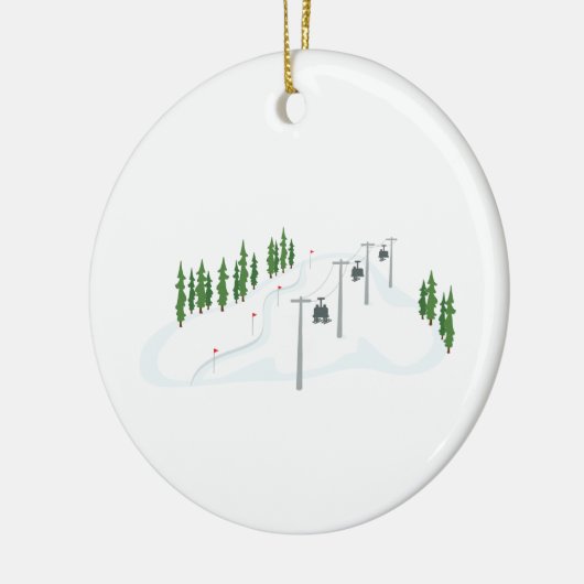 Ski Lift Keramisch Ornament (Links)
