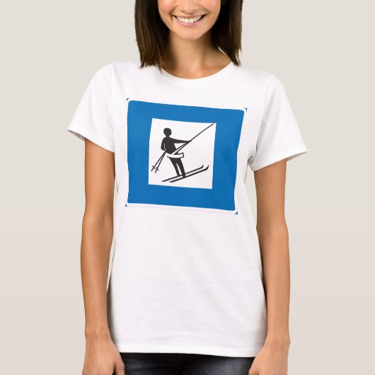 Ski Lift Sign Womens T-Shirt (Voorkant)