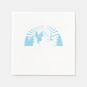 Ski Lift Skier Skiing Mountains Winter Sports Gift Servet