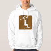 Ski Lift Symbol Rustic Winter Sports Icon Hoodie (Voorkant)