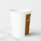 Ski Lift Symbol Rustic Winter Sports Icon Papieren Bekers (Rechts)