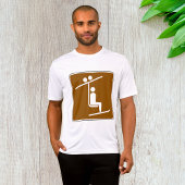 Ski Lift Symbol Rustic Winter Sports Icon T-shirt