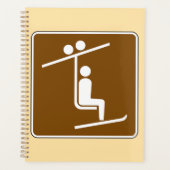 Ski Lift Symbool Rustische Wintersporten Icoon Planner (Voorkant)