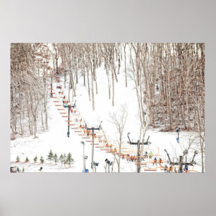 Ski Lift Wall Art Poster