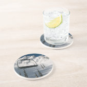 Ski Lift Zandsteen Onderzetter (Zijkant)