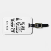 Ski LIke a Girl Bagagelabel (Voorkant horizontaal)