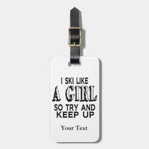 Ski LIke a Girl Bagagelabel