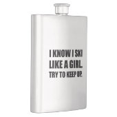 Ski like Girl Power Funny Flacon (Rechts)