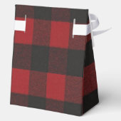 Ski Lodge Eland Gestreepte Feest Ontvangst Partij Bedankdoosjes (Achterkant)