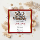  Ski Lodge en Notenkrakers Kerstfeest Kaart