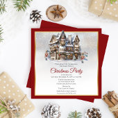  Ski Lodge en Notenkrakers Kerstfeest Kaart