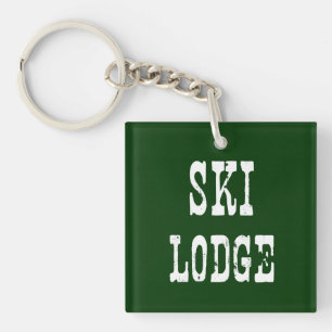 Ski Lodge Green Sleutelhanger