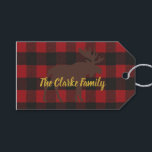 Ski Lodge Moose Pset Holiday Party Cadeaulabel<br><div class="desc">Gebruik deze leuke cadeau labels dit vakantieseizoen. Personaliseer ze zoals je kiest,  deze labels zullen die speciale touch aan cadeau toevoegen. Zoek naar andere leuke ideeën die allemaal deel uitmaken van het Moose Ski Lodge collectie.</div>