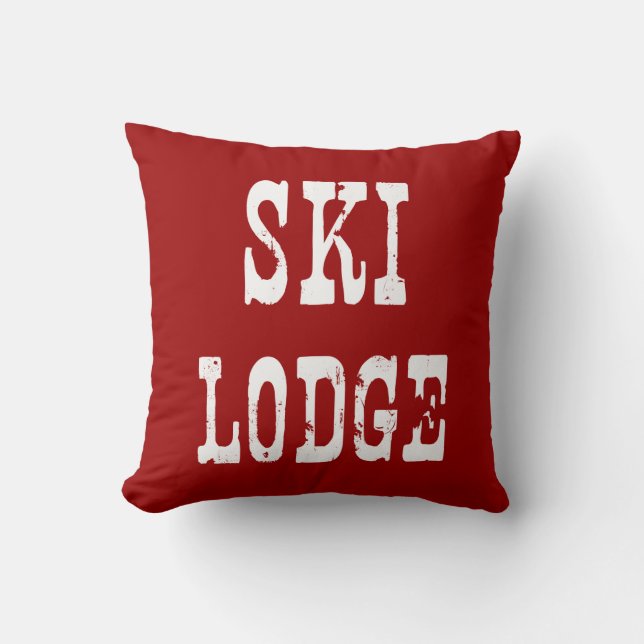 Ski Lodge Red Kussen (Voorkant)