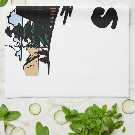 Ski Lodge verplaatsen Theedoek (Gevouwen)