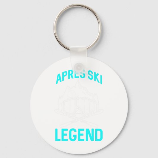 Ski Lover Funny Skier Apres Ski Legend Winter Skii Sleutelhanger (Voorkant)