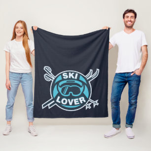Ski Lover Winter Snow Mountains Sports Fleece Deken