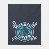 Ski Lover Winter Snow Mountains Sports Fleece Deken (Voorkant)