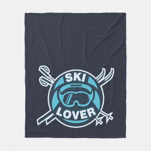 Ski Lover Winter Snow Mountains Sports Fleece Deken (Voorkant)