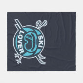 Ski Lover Winter Snow Mountains Sports Fleece Deken (Voorkant (Horizontaal))