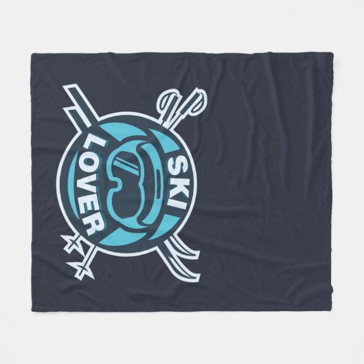 Ski Lover Winter Snow Mountains Sports Fleece Deken (Voorkant (Horizontaal))