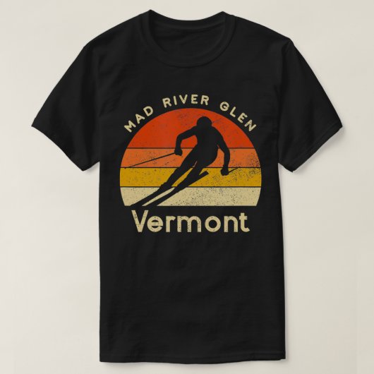  Ski Mad River Glen Vermont Mountain T-shirt (Design voorkant)