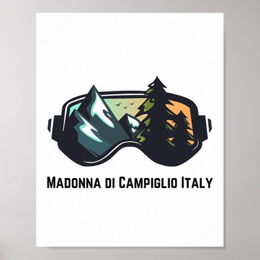 Ski Madonna Di Campiglio Italy Mountain Skiing T M Poster (Voorkant)