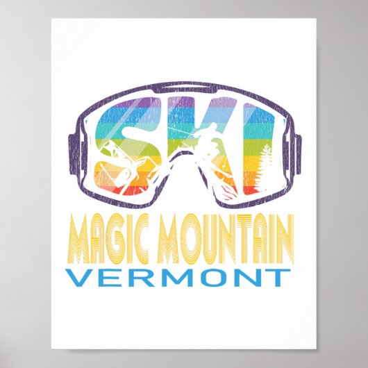 Ski Magic Mountain Vermont Skivakantie Poster (Voorkant)