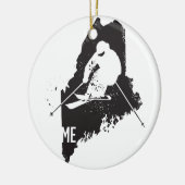 Ski Maine Keramisch Ornament (Links)