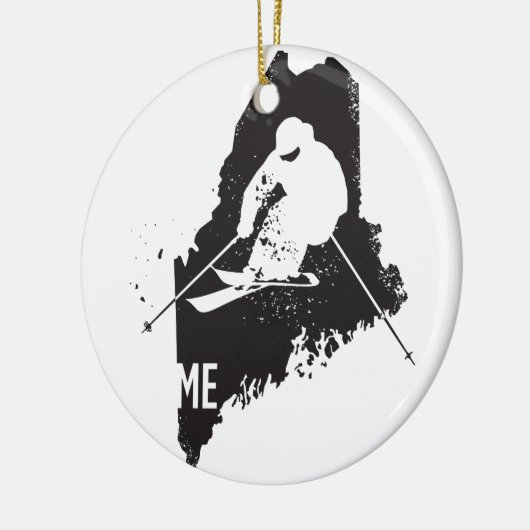 Ski Maine Keramisch Ornament (Links)