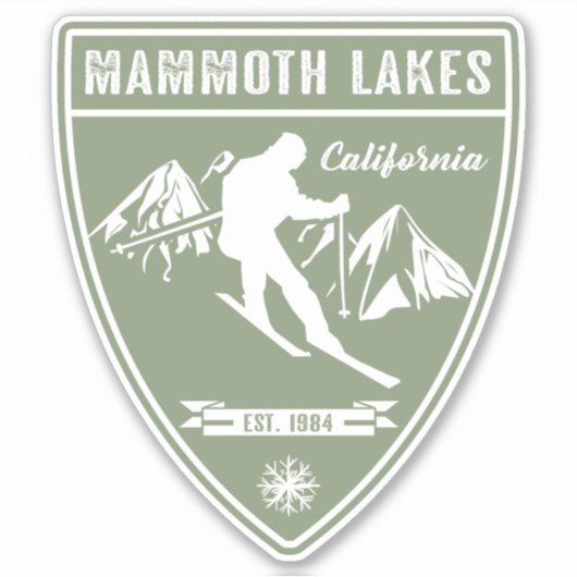 Ski Mammoth Lakes California Sticker (Voorkant)