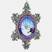 Ski Mammoth Mountain California Skiing Tin Sneeuwvlok Ornament (Links)