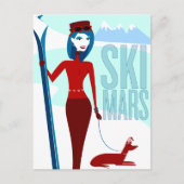 Ski Mars-kaarten Briefkaart (Voorkant)