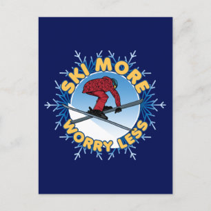 Ski meer zorgen minder Skiofferte Briefkaart