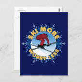 Ski meer zorgen minder | Skiofferte Briefkaart (Voorkant / Achterkant)