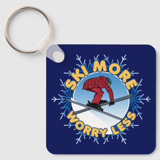 Ski meer zorgen minder | Skiofferte Sleutelhanger (Voorkant)