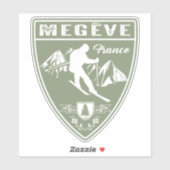 Ski Megeve France Sticker (Vel)