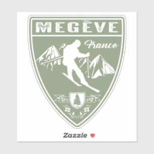 Ski Megeve France Sticker