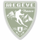 Ski Megeve France Sticker (Voorkant)