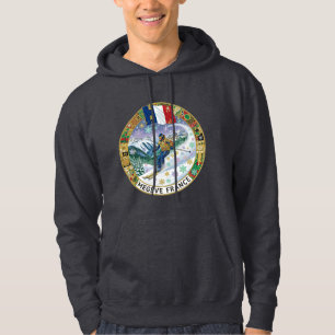 Ski Megève, Frankrijk, Man Skiër Hoodie