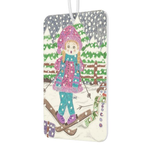 Ski meisje aangepaste auto luchtverfrisser (Links)