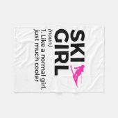 Ski meisje definitie grappige ski  fleece deken (Voorkant (Horizontaal))