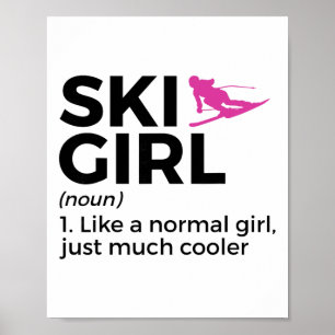 Ski Meisje Definitie Grappige Ski Poster